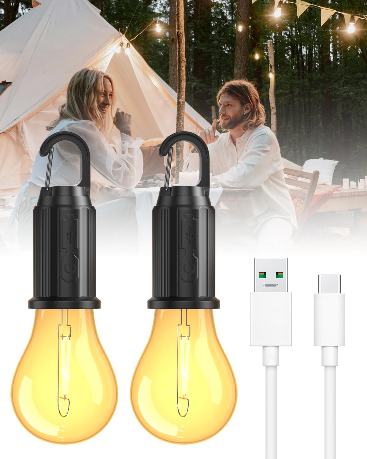 Type-C Camping Lamp – Warm Light