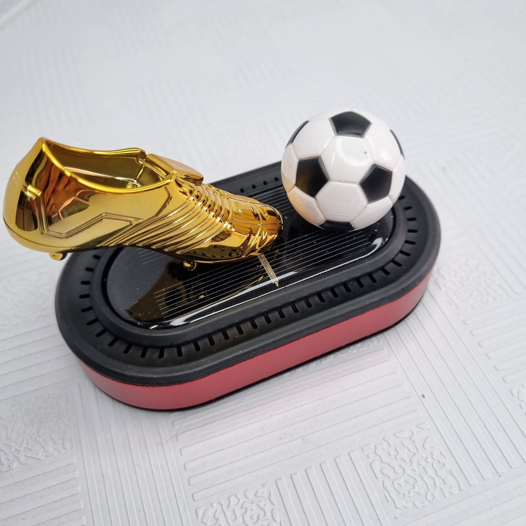 Rotating Golden Boot With Football – Car Dashboard Decoration