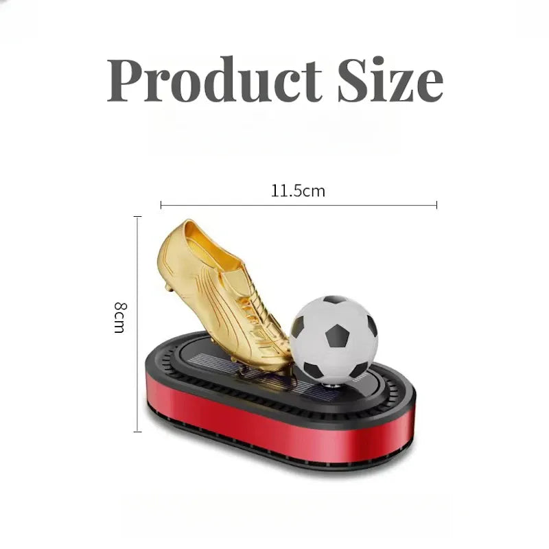 Rotating Golden Boot With Football – Car Dashboard Decoration