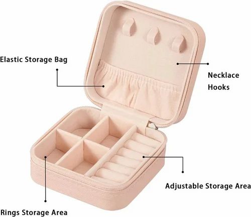 Portable Jewelry Organizer Box (Zippered Travel Case)