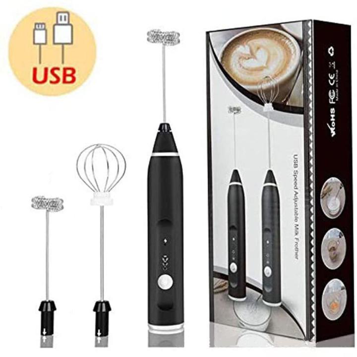 Coffee Beater 2 in 1 Rechargeable Electric Handheld Mixer | USB Milk Frother & Egg Beater