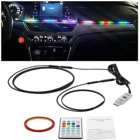 App-Controlled RGB Car Ambient Light – USB Plug & Play Dynamic Interior Atmosphere Lamp (1 Piece)