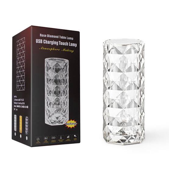 Rose Diamond Table Lamp – USB Charging Touch Lamp