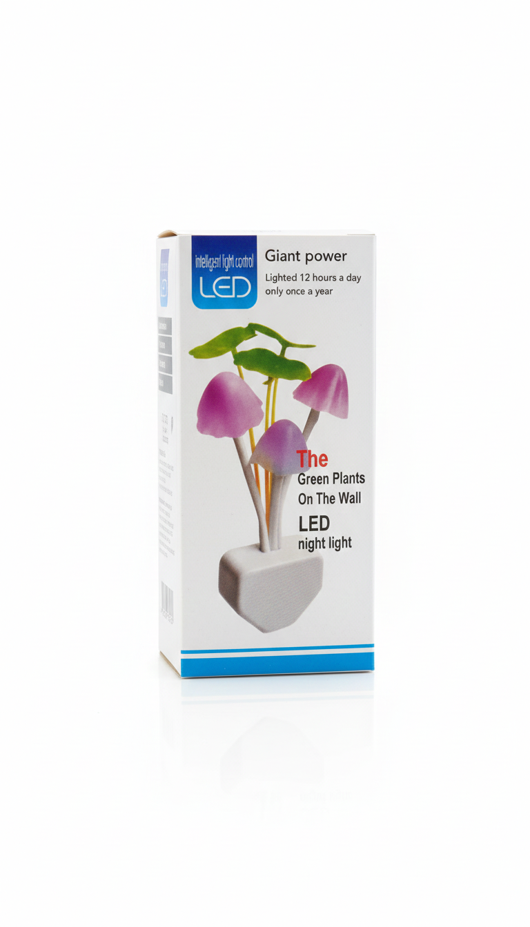 LED Mushroom Night Light with Dimming Sensor