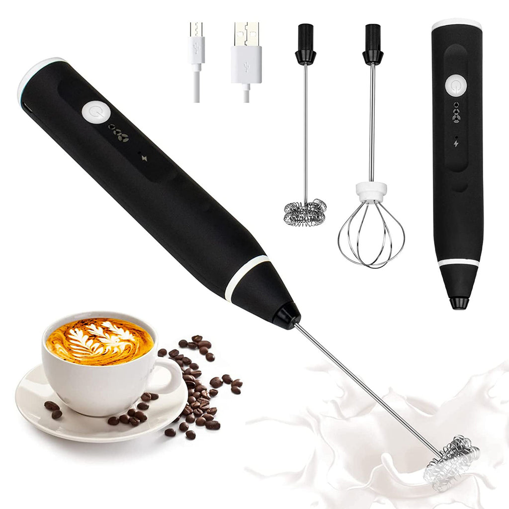 Coffee Beater 2 in 1 Rechargeable Electric Handheld Mixer | USB Milk Frother & Egg Beater