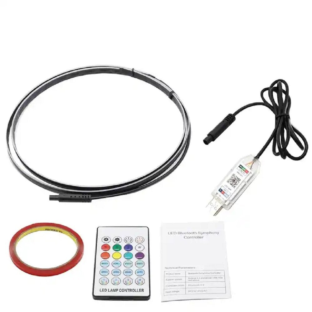App-Controlled RGB Car Ambient Light – USB Plug & Play Dynamic Interior Atmosphere Lamp (1 Piece)