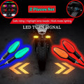 RGB LED Motorcycle Running Indicators with Arrow Projection – Universal Front & Rear Turn Signals
