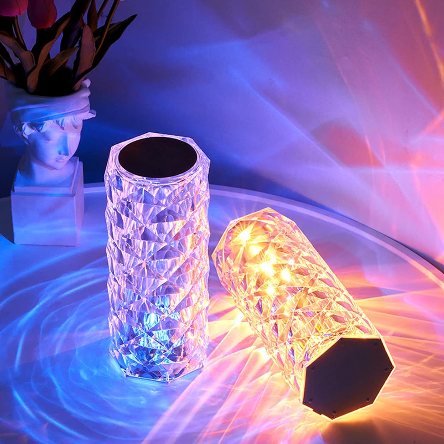 Rose Diamond Table Lamp – USB Charging Touch Lamp
