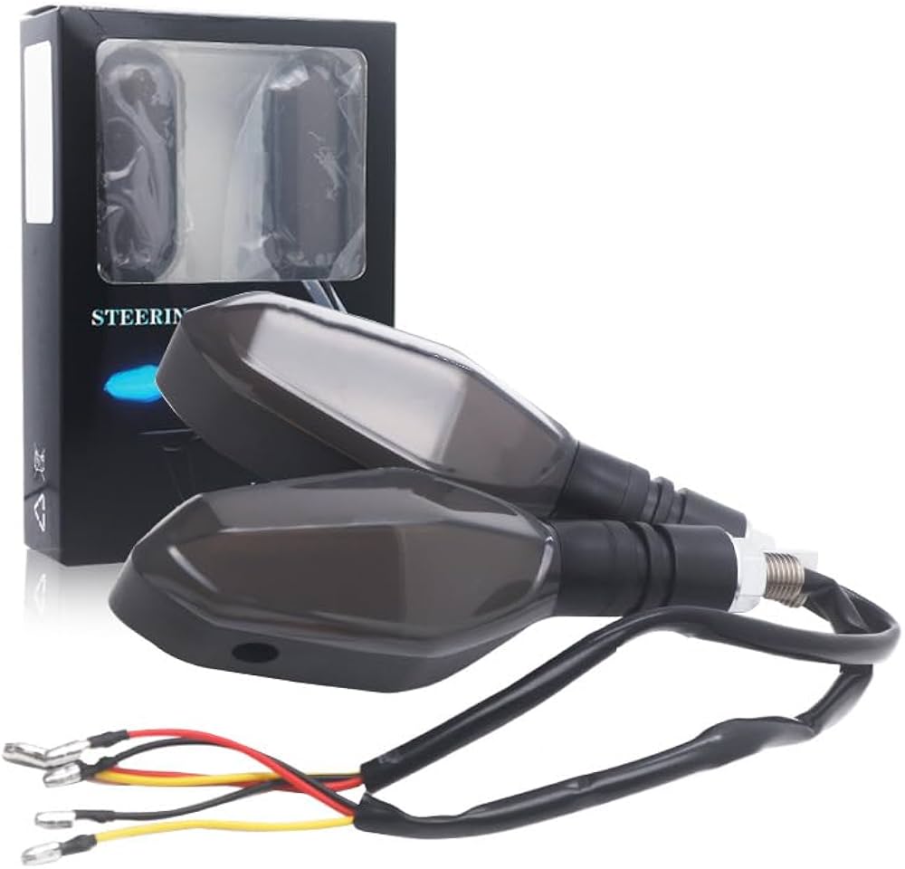 RGB LED Motorcycle Running Indicators with Arrow Projection – Universal Front & Rear Turn Signals